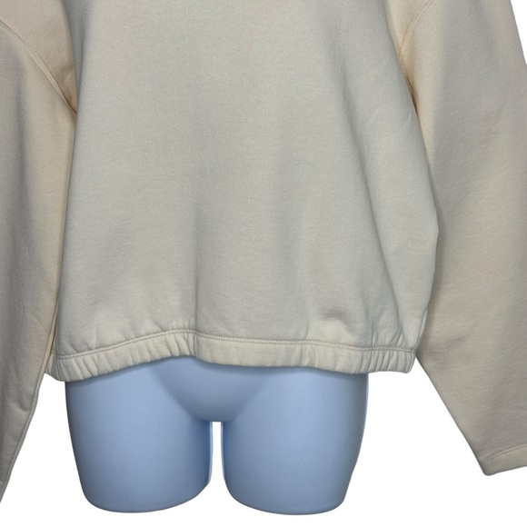 Timberland Woman’s Core + Funnel Neck Sweatshirt In Beige SZ. L - Picture 5 of 14